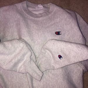 gray champion sweatshirt